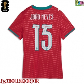 Portugal Joao Neves #15 Hemmatröja Dam VM 2026 Kortärmad